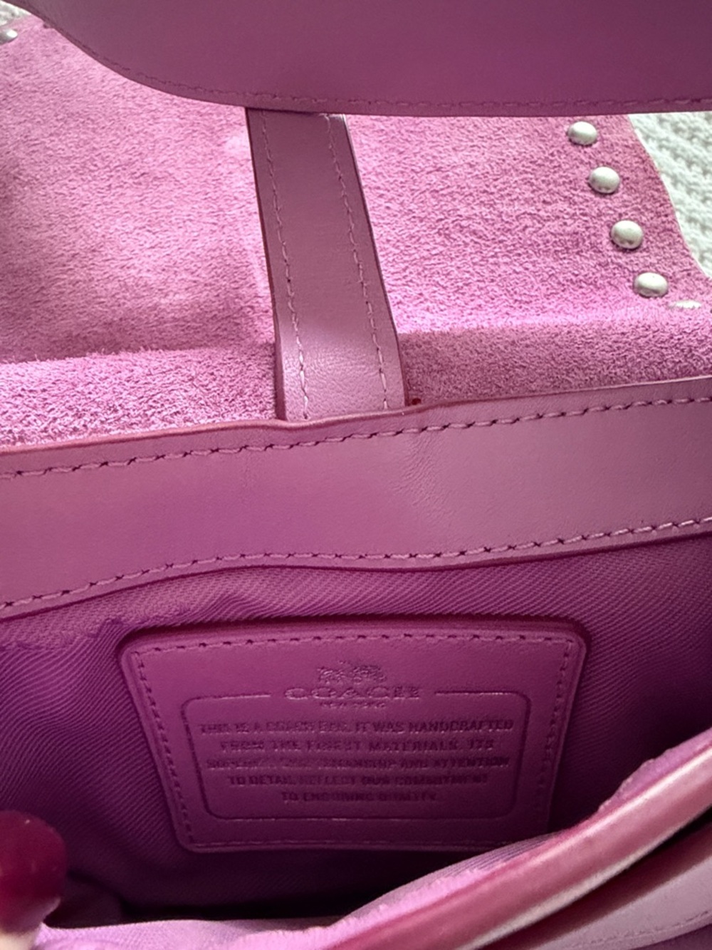 Coach Rivets Dakotah 15 Puce Purple Pink Crossbody 35751 - Picture 5 of 7